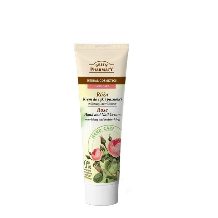 ОВЛАЖНЯВАЩ КРЕМ ЗА РЪЦЕ С РОЗА 100 мл. / GREEN PHARMACY ROSE HAND AND NAILS CREAM