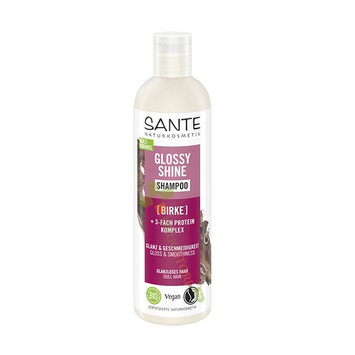 БИО ШАМПОАН ЗА БЛЯСЪК С ОРГАНИЧНА БРЕЗА 250 мл / SANTE BIO GLOSSY SHINE SHAMPOO