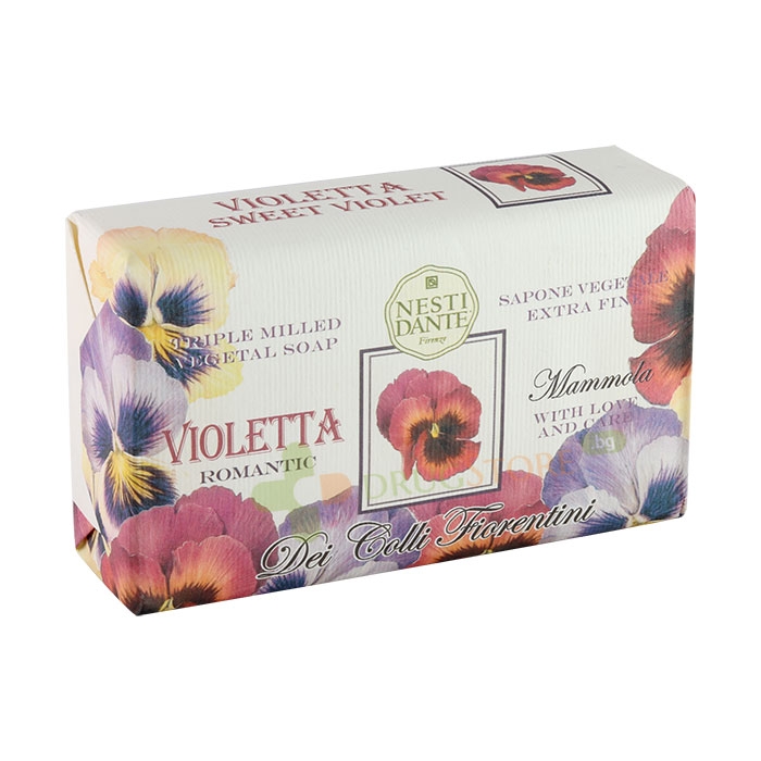 НЕСТИ ДАНТЕ НАТУРАЛЕН САПУН ВИОЛЕТА - РОМАНТИЧЕН 250 г / NESTI DANTE DEI COLLI FIORENTINI, SWEET VIOLET SOAP