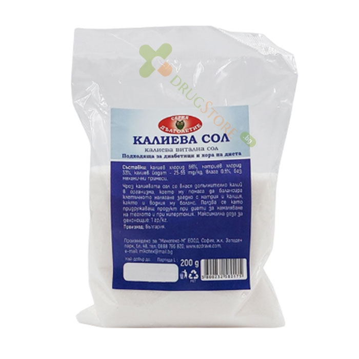 СЕРИЯ ДЪЛГОЛЕТИЕ КАЛИЕВА СОЛ 200 г / SERIA DALGOLETIE POTASSIUM SALT