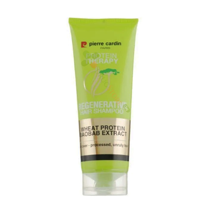 ШАМПОАН ПРОТЕИН ТЕРАПИ ВЪЗСТАНОВЯВАЩ ЗЕЛЕН 250 мл / PIERRE CARDIN PROTEIN THERAPY REGENERATIVE HAIR SHAMPOO
