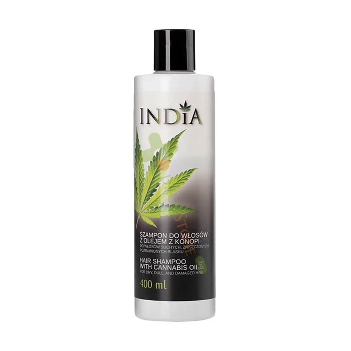 ШАМПОАН С МАСЛО ОТ КОНОП 400 мл / INDIA COSMETICS HAIR SHAMPOO WITH CANNABIS OIL