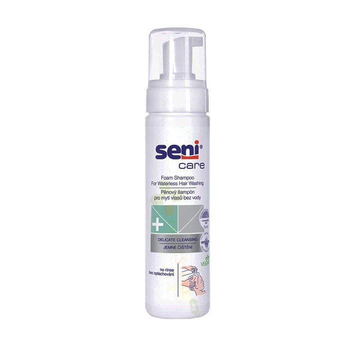 ШАМПОАН ЗА СУХО КЪПАНЕ 200 мл / SENI FOAM SHAMPOO FOR WATERLESS HAIR WASHING