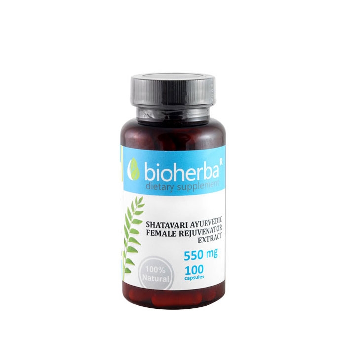БИОХЕРБА ШАТАВАРИ ЕКСТРАКТ капсули 550 мг 100 броя / BIOHERBA SHATAVARI EXTRACT