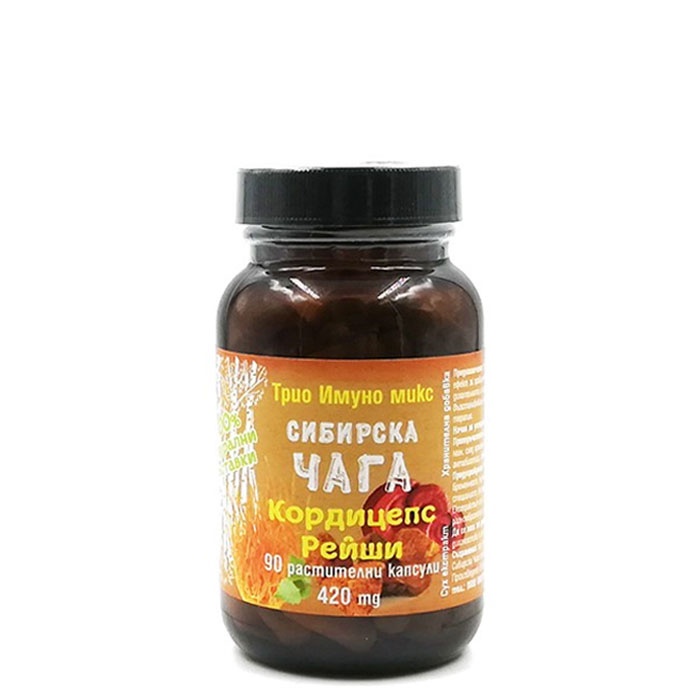 СИБИРСКА ЧАГА С КОРДИЦЕПС И РЕЙШИ капсули 90 броя / VERDE VITA SIBERIAN CHAGA WITH CORDICEPS AND REISHI