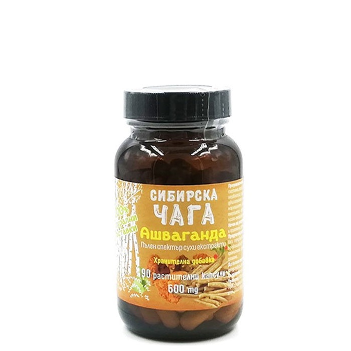 СИБИРСКА ЧАГА И АШВАГАНДА капсули 90 броя / VERDE VITA SIBERIAN CHAGA AND ASHWAGANDA