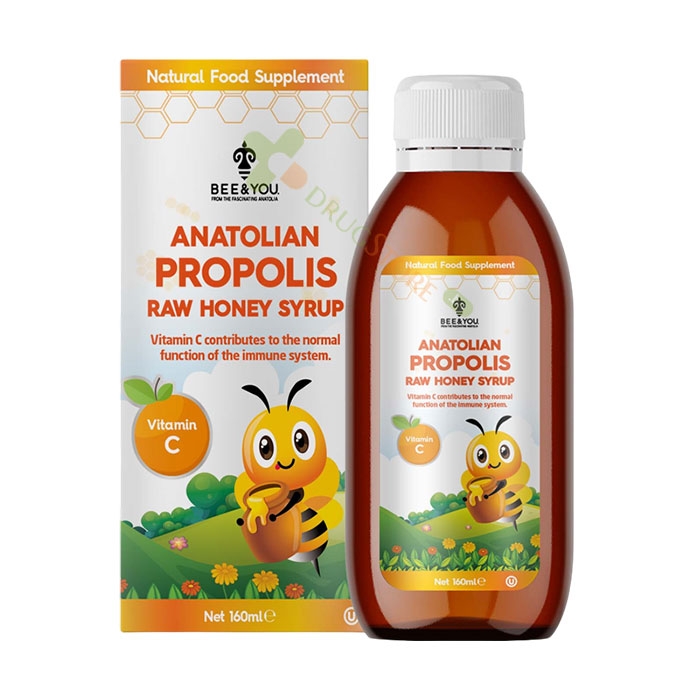 СИРОП С АНАДОЛСКИ ПРОПОЛИС И СУРОВ МЕД 150 мл / BEE &amp; YOU ANATOLIAN PROPOLIS RAW HONEY SYRUP