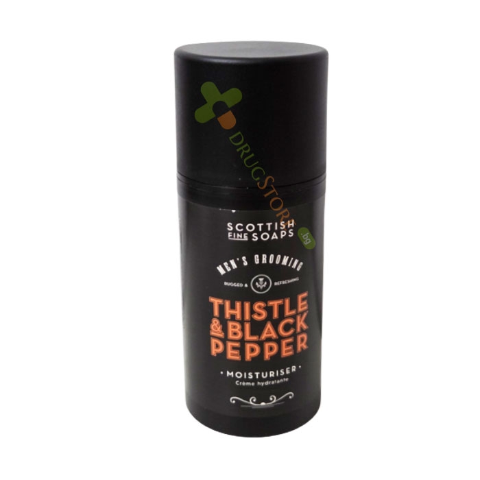 ХИДРАТИРАЩ КРЕМ ЗА ЛИЦЕ С БЯЛ ТРЪН И ЧЕРЕН ПИПЕР 100 мл / SCOTTISH FINE SOAPS THISTLE &amp; BLACK PEPPER FACE CREAM