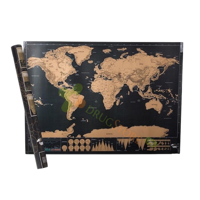 СКРЕЧ КАРТА НА СВЕТА / CHINESE GOODS SCRATCH WORLD MAP