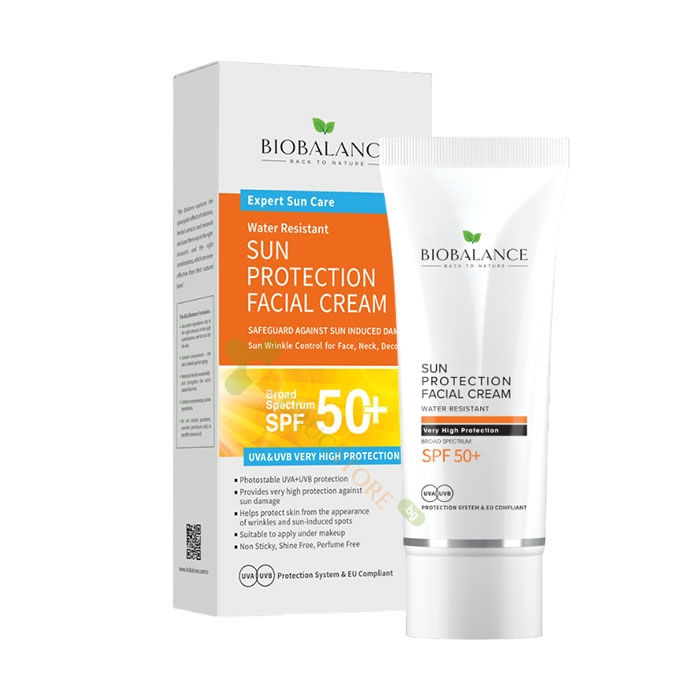 СЛЪНЦЕЗАЩИТЕН КРЕМ ЗА ЛИЦЕ И ДЕКОЛТЕ SPF 50+ 75 мл / BIOBALANCE EXPERT SUN CARE SUN PROTECTION FACIAL CREAM SPF 50+