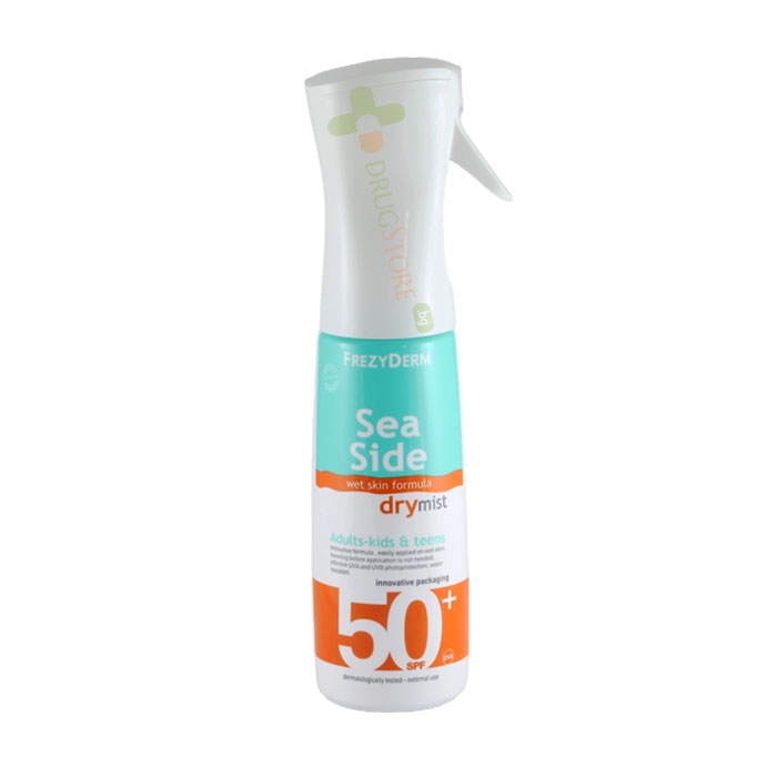 СЛЪНЦЕЗАЩИТЕН СПРЕЙ С НЕЖНО И РАВНОМЕРНО РАЗПРЪСКВАНЕ SPF50+ 300 мл / FREZYDERM SEA SIDE DRY MIST SPF50+