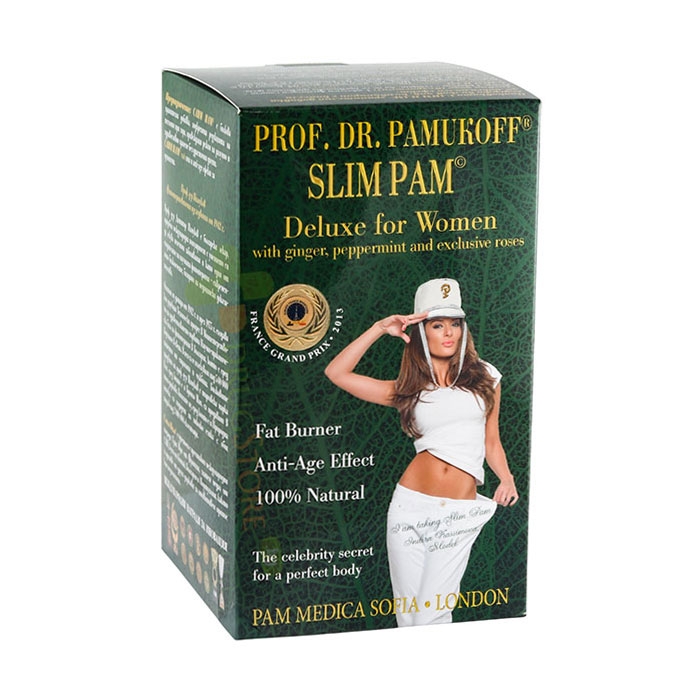 СЛИМ ПАМ ЗА ЖЕНИ капсули 40 броя+саше 20 броя / PAM MEDICA SLIMPAM PEPPERMINT SET capsules+TEA FILTER