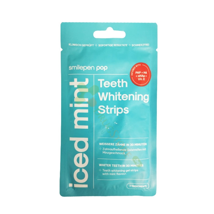 ИЗБЕЛВАЩИ ЛЕНТИ ЗА ЗЪБИ МЕНТА 7 броя / SMILEPEN POP WHITENING STRIPS ICED MINT