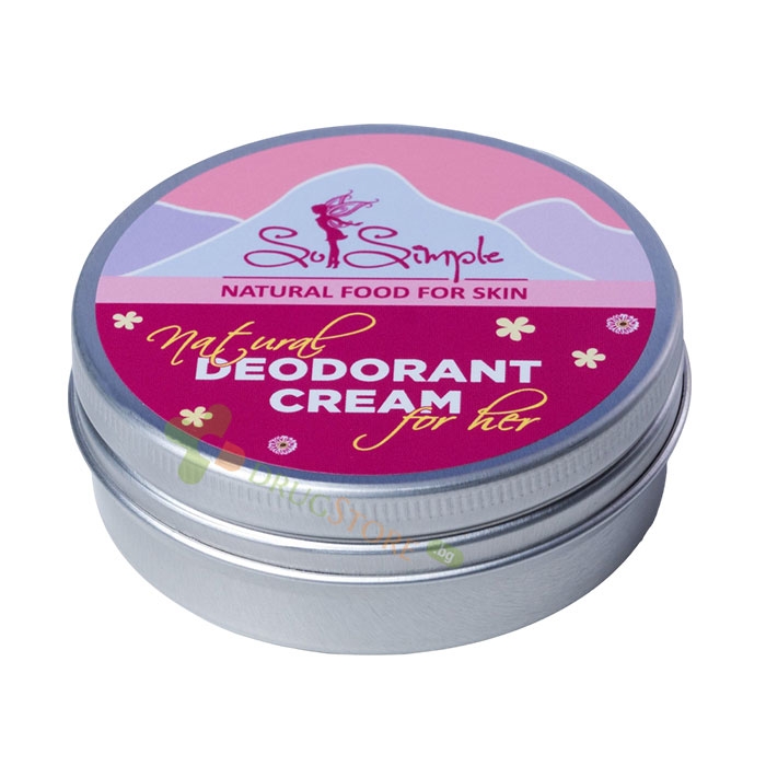 НАТУРАЛЕН КРЕМ ДЕЗОДОРАНТ ЗА НЕЯ 60 мл / SO SIMPLE NATURAL DEODORANT CREAM FOR HER