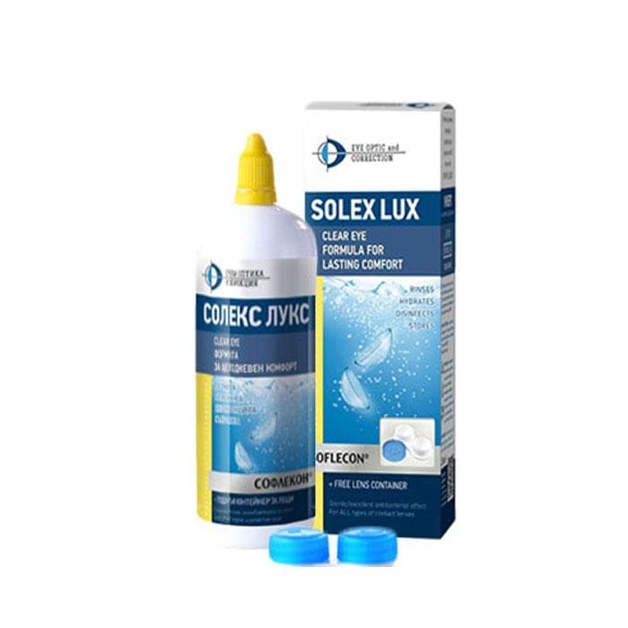 СОЛЕКС ЛУКС разтвор за лещи + КОНТЕЙНЕР ЗА ЛЕЩИ 360 мл. / SOLEX LUXE SOLUTION LENS + FREE LENS CONTAINER