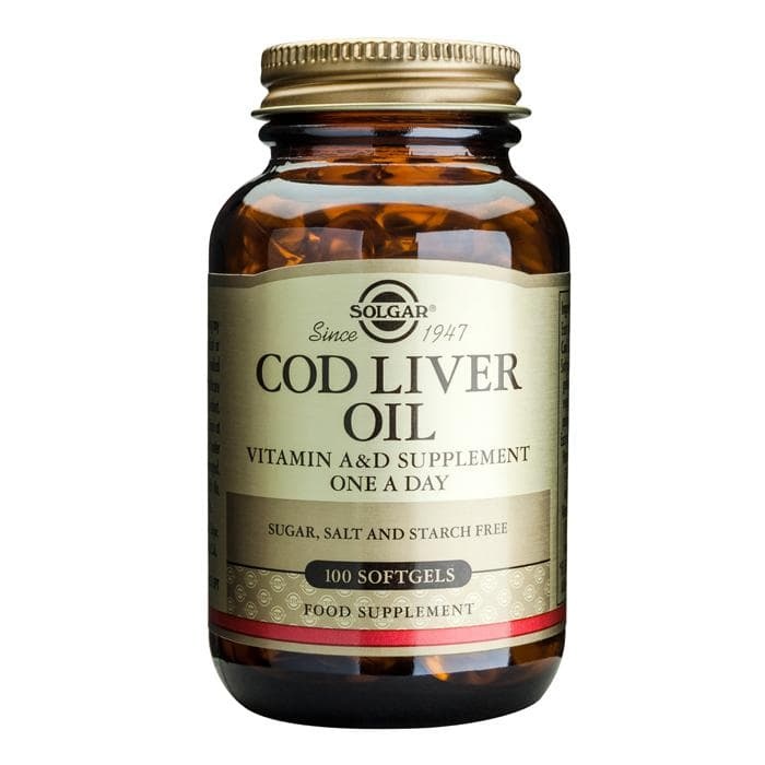 СОЛГАР МАСЛО ОТ ЧЕРЕН ДРОБ НА ТРЕСКА дражета 100 броя / SOLGAR COD LIVER OIL