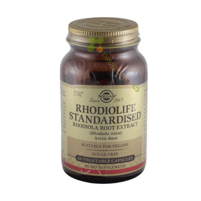 СОЛГАР ЕКСТРАКТ ОТ ЗЛАТЕН КОРЕН (РОДИОЛА РОЗЕА КОРЕН) капсули 60 броя / SOLGAR RHODIOLA ROOT EXTRACT