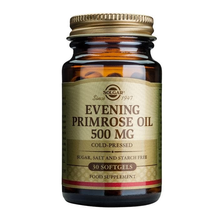 СОЛГАР МАСЛО ОТ ВЕЧЕРНА ИГЛИКА СТУДЕНО ПРЕСОВАНО дражета 500 мг. 30 броя / SOLGAR EVENING PRIMROSE OIL (cold pressed)