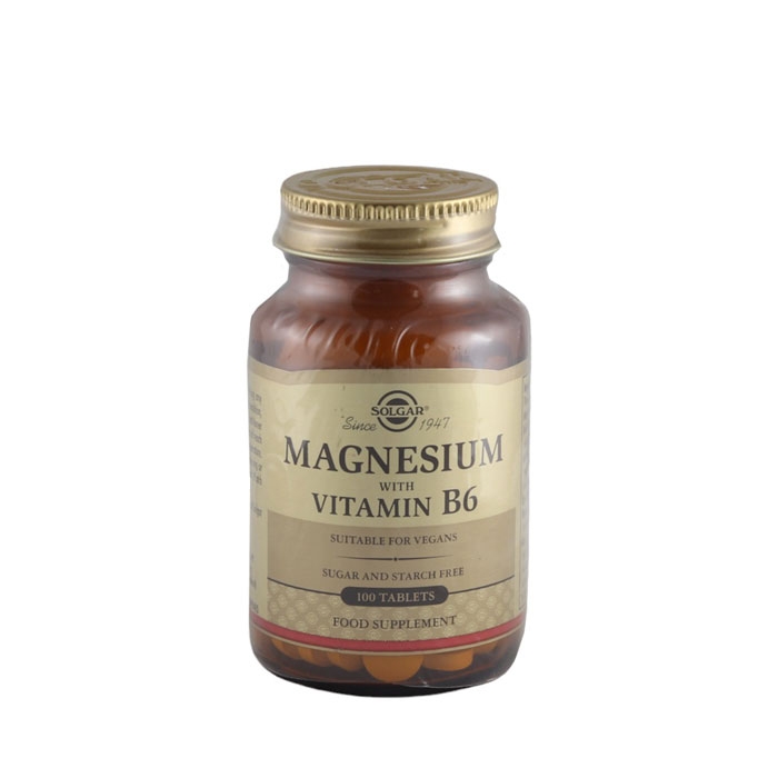 СОЛГАР МАГНЕЗИЙ + ВИТАМИН B6 таблетки 100 броя / SOLGAR MAGNESIUM WITH VITAMIN B6