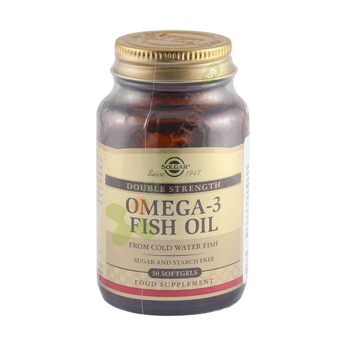 СОЛГАР ОМЕГА 3 ДВОЙНА СИЛА меки капсули 30 броя /SOLGAR OMEGA 3 DOUBLE STRENGTH