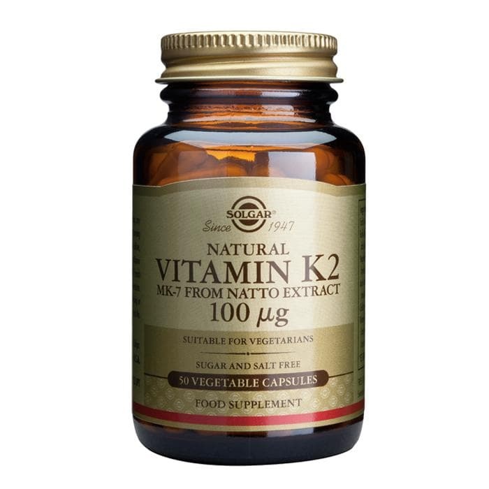 СОЛГАР ВИТАМИН К2 капсули 100 мкг. 50 броя / SOLGAR VITAMIN K2