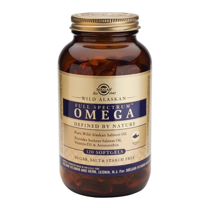 СОЛГАР РИБЕНО МАСЛО ОТ ДИВА СЬОМГА ОТ АЛЯСКА дражета 120 броя / SOLGAR