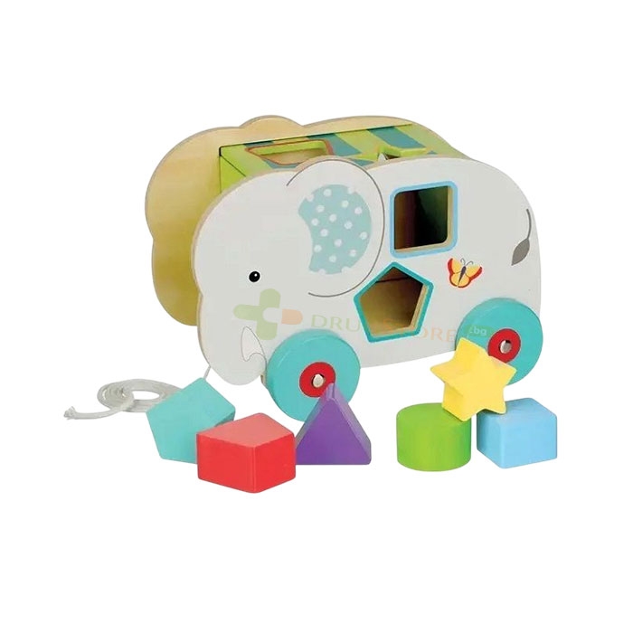 СОРТЕР ЗА ДЪРПАНЕ СЛОНЧЕ / ORANGE TREE TOYS JUNGLE ELEPHANT SHAPE SORTER
