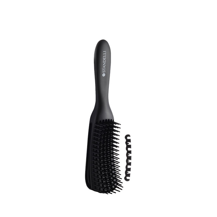 СТАНДЕЛИ ЧЕТКА ЗА РАЗРЕСВАНЕ НА КЪДРАВИ КОСИ ЧЕРНА модел 0780414 / STANDELLI DETANGLER FOR CURLY HAIR BLACK