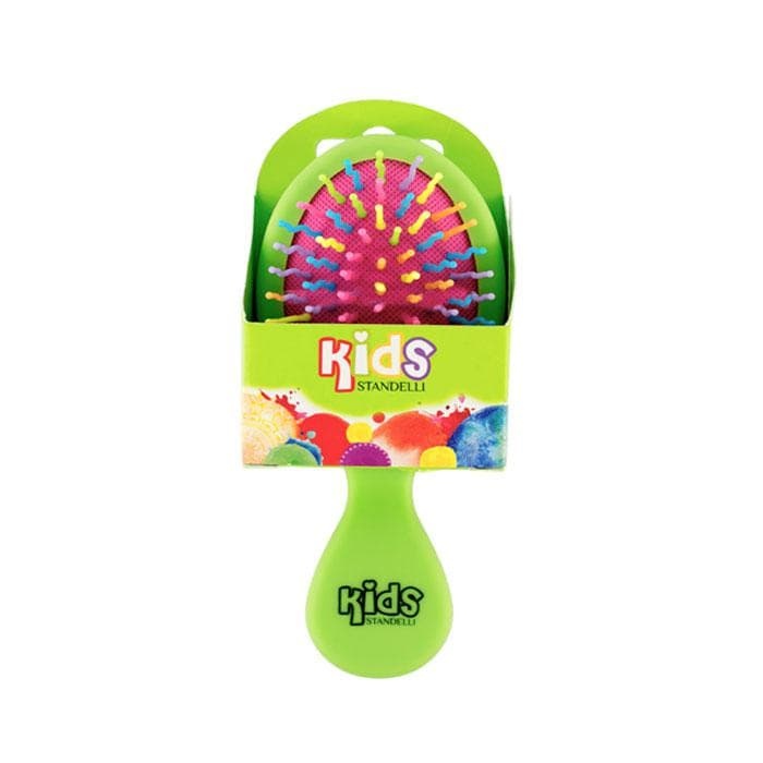 ДЕТСКА ЦВЕТНА ЧЕТКА ЗА КОСА ЗЕЛЕНА / STANDELLI KIDS HAIR BRUSH GREEN