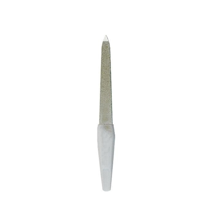 КЛАСИЧЕСКА МЕТАЛНА ПИЛА ЗА НОКТИ 15.3 см. БЯЛА / STANDELLI NAIL FILE WHITE