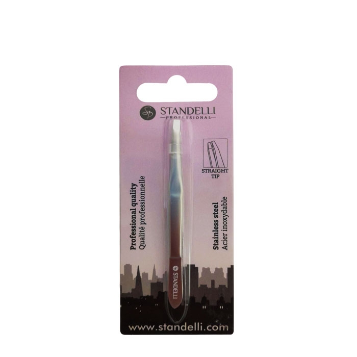 СТАНДЕЛИ ПИНСЕТА С ПРАВ ВРЪХ ЛУКС СТОМАНА 89 мм / STANDELLI PROFESSIONAL TWEEZERS WITH STRAIGHT TIP 89 mm