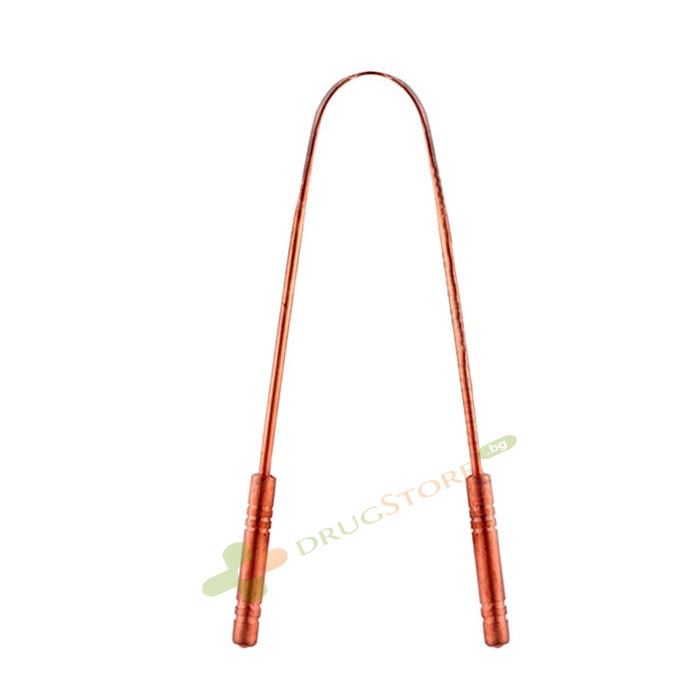 СТЪРГАЛКА ЗА ЕЗИК МЕДНА / COPPER TONGUE SCRAPER