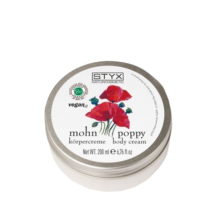 КРЕМ ЗА ТЯЛО С МАСЛО ОТ СТУДЕНО ПРЕСОВАНО МАКОВО СЕМЕ 200 мл / STYX POPPY BODY CREAM