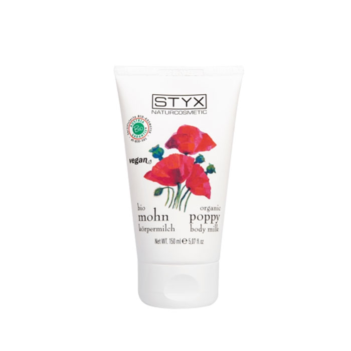 МЛЯКО ЗА ТЯЛО С МАСЛО ОТ СТУДЕНО ПРЕСОВАНИ БИО МАКОВИ СЕМЕНА 150 мл / STYX POPPY BODY MILK