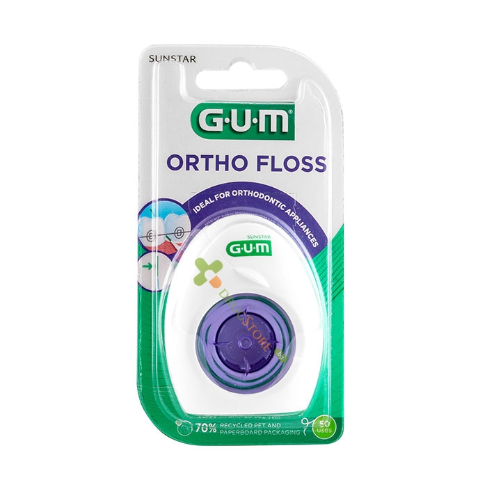 КОНЦИ ЗА ЗЪБИ ГЪМ ОРТО ФЛОС / SUNSTAR G.U.M. ORTHO DENTAL FLOSS
