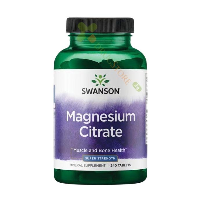 СУОНСЪН МАГНЕЗИЕВ ЦИТРАТ СУПЕР СИЛА таблетки 240 броя / SWANSON MAGNESIUM CITRATE - SUPER STRENGTH