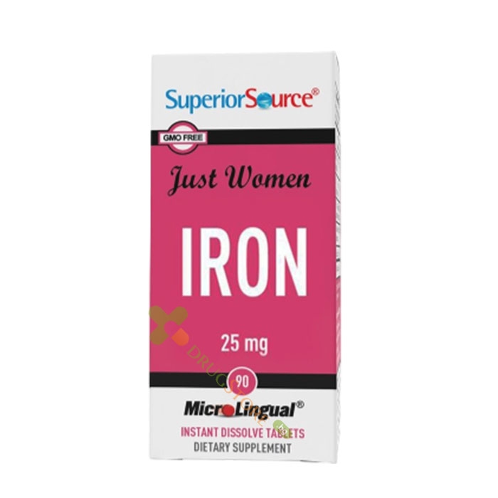 ДЖЪСТ УОМАН ЖЕЛЯЗО сублингвални таблетки 90 броя / SUPERIOR SOURCE JUST WOMEN IRON