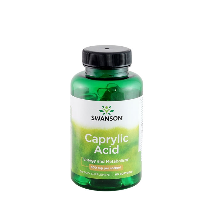 СУОНСЪН КАПРИЛОВА КИСЕЛИНА капсули 600 мг 60 броя / SWANSON CAPRYLIC ACID