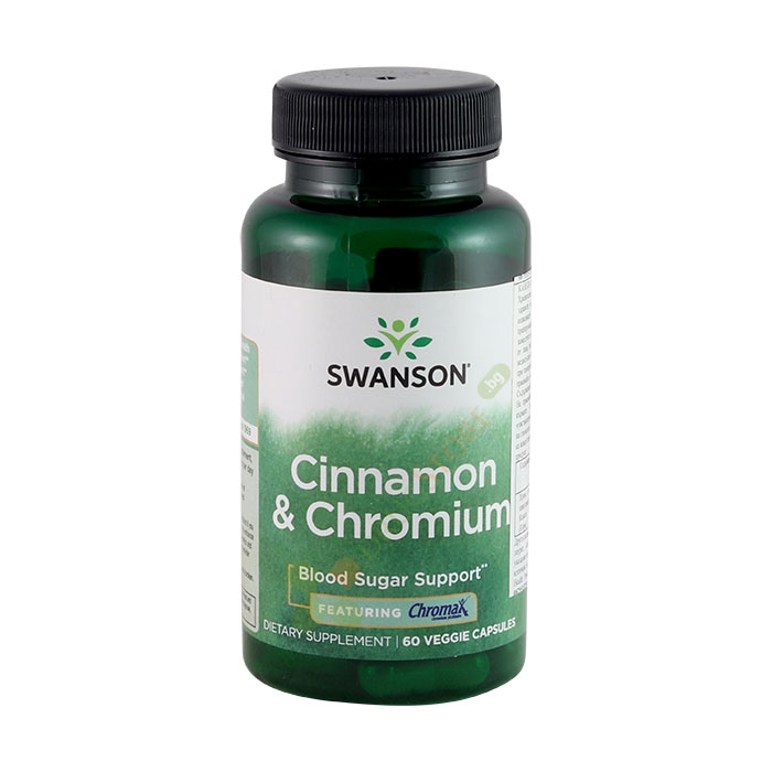 СУОНСЪН КАНЕЛА И ХРОМАКС ХРОМ капсули 60 броя / SWANSON CINNAMON &amp; CHROMIUM WITH CHROMAX