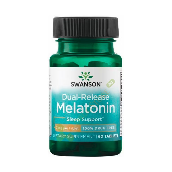 СУОНСЪН МЕЛАТОНИН С ДВОЙНО ОСВОБОЖДАВАНЕ таблетки 3 мг 60 броя / SWANSON DUAL RELEASE MELATONIN