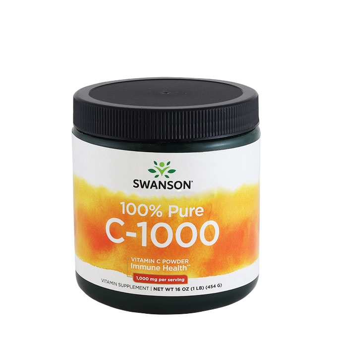 СУОНСЪН 100% ЧИСТ ВИТАМИН С на прах 454 г / SWANSON 100% PURE VITAMIN C POWDER