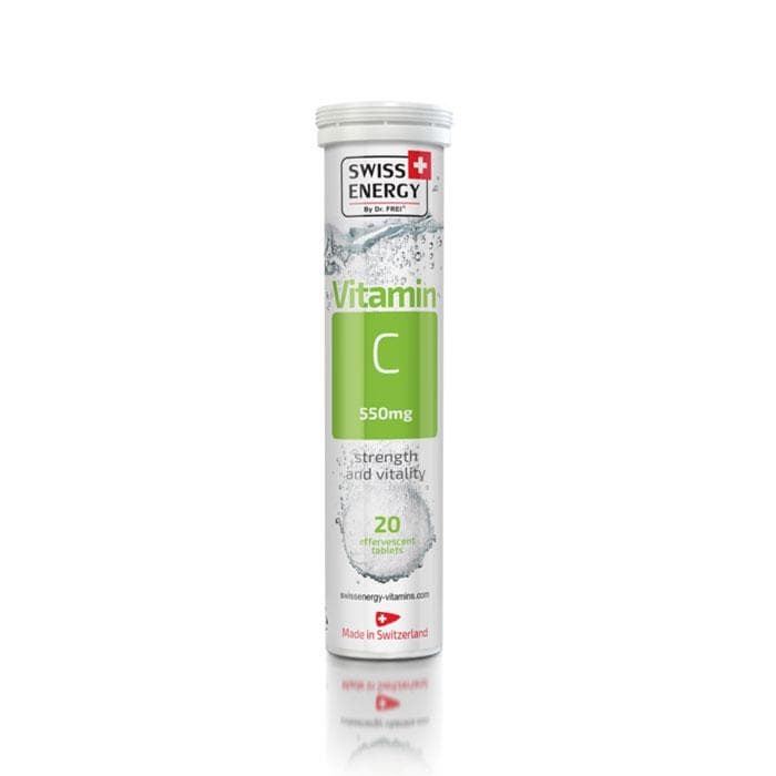 СУИС ЕНЕРДЖИ ВИТАМИН Ц ефервесцентни таблетки 550 мг. 20 броя / SWISS ENERGY VITAMIN C 550 mg.