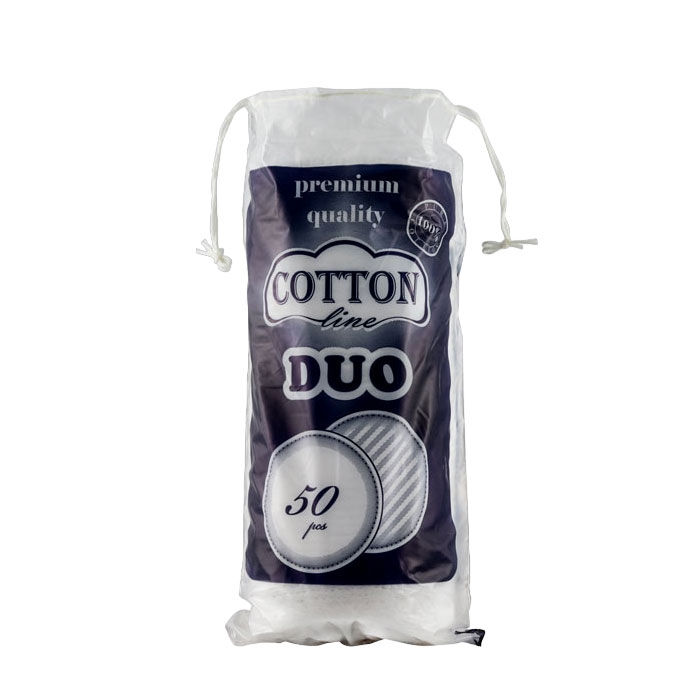 ТАМПОНИ ЗА ГРИМ COTTON LINE DUO 50 броя / COTTON LINE DUO COTTON PADS