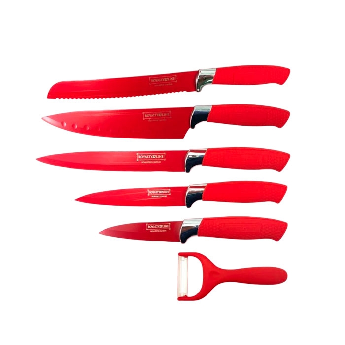 НОЖОВЕ КОМПЛЕКТ ROYALTY LINE KNIFE SET RED 6MSTR-6 / TELESTAR ROYALTY LINE KNIFE SET RED 6MSTR-6