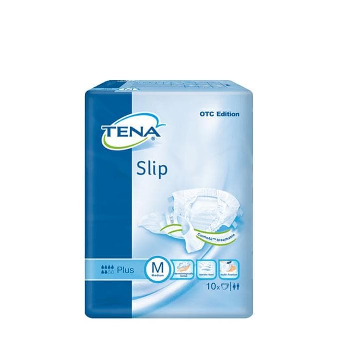 ПЕЛЕНИ ЗА ВЪЗРАСТНИ размер M 10 броя / TENA ADULT DIAPERS SLIP PLUS SIZE M