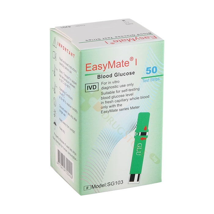 ТЕСТ ЛЕНТИ EASYMATE ГЛЮКОЗА 50 броя / EASYMATE TEST STRIPS GLUCOSE