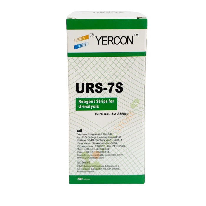 ТЕСТ ЛЕНТИ ЗА УРИНА YERCON URS-7S 50 броя / YERCON URINE TEST STRIPS YERCON URS-7S