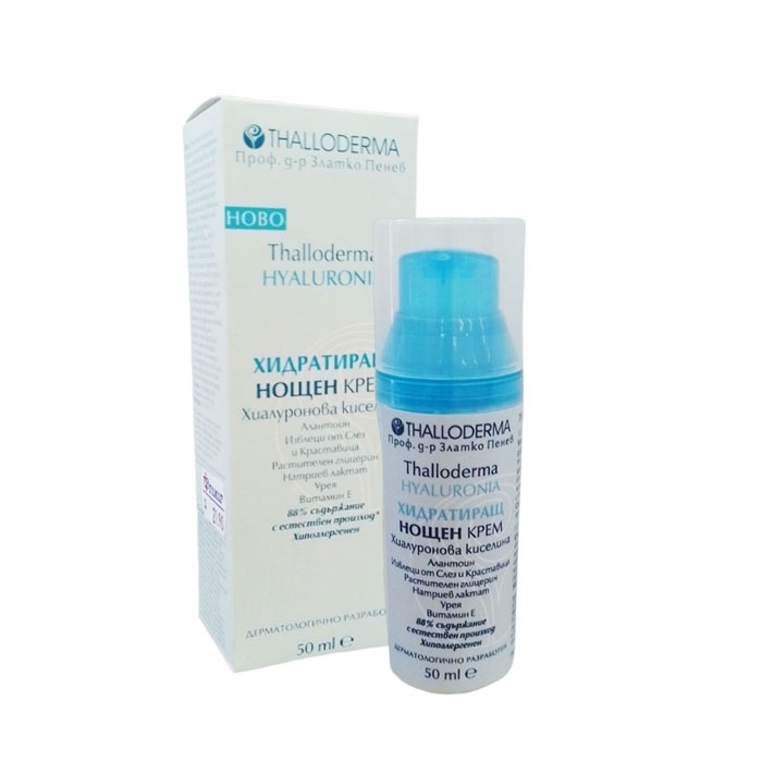 ХИДРАТИРАЩ НОЩЕН КРЕМ С ХИАЛУРОНОВА КИСЕЛИНА 50 мл / THALLODERMA HYALURONIA NIGHT CREAM