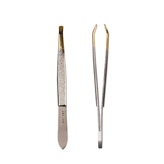 ТИТАНИЯ ТЯСНА ПРАВА ПИНСЕТА СЪС ЗЛАТЕН ВРЪХ модел 1064 G / TITANIA TWEEZERS model 1064 G