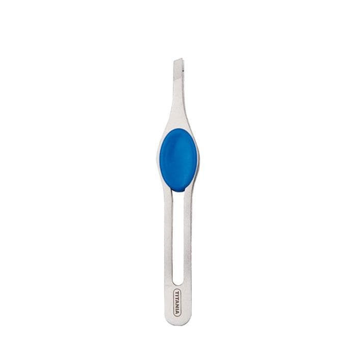 ТИТАНИЯ СКОСЕНА ПИНСЕТА С ПЛАСТМАСОВ ДЪРЖАЧ ИНОКС модел 1090 60B / TITANIA TWEEZERS model 1090 60B INOX